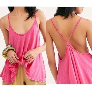 NWT Free people Sandy pink tank Top